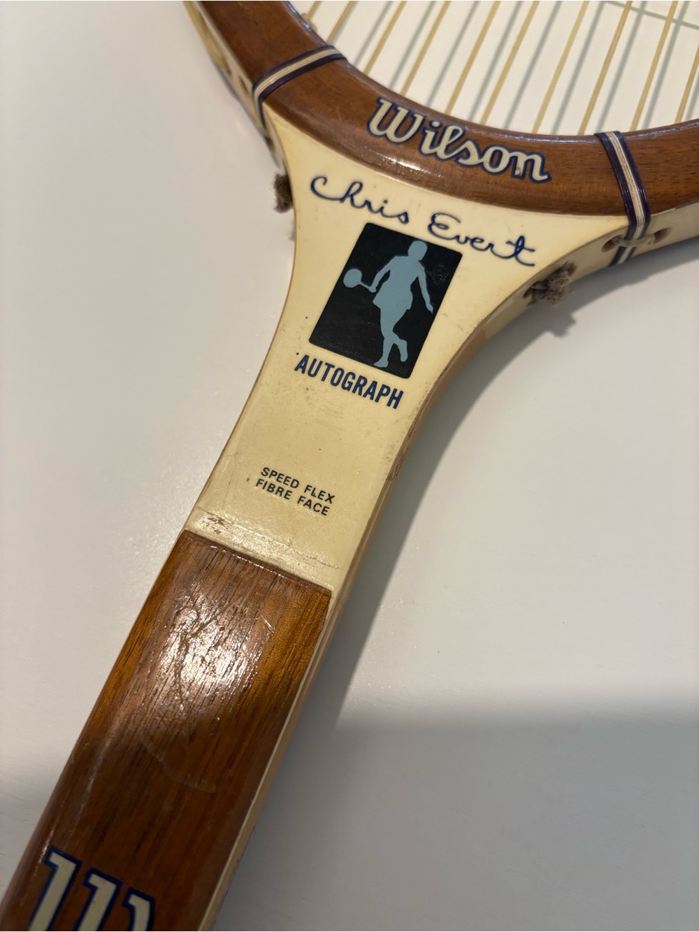 Vintage Wilson Chris Evert Wooden Tennis Racket – Autograph Model Classic